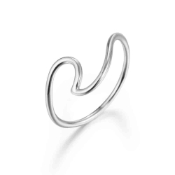 Bagues Argent Lisse Bague Argent - Vague