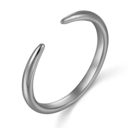 Silver Rings Silver Ring - Open Ring 2mm - Gold Plated and Rhodium Silver