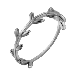 Silver Rings Leaves Ring