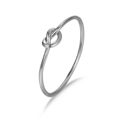 Bagues Argent Lisse Bague Argent - Nœud