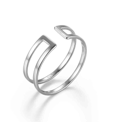 Ringe Glattes Silber Ring Silber Offen