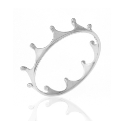 Bagues Argent Lisse Bague Argent - Couronne