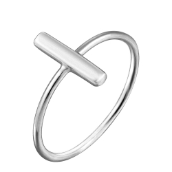 Ringe Glattes Silber Ring Silber Kreuz