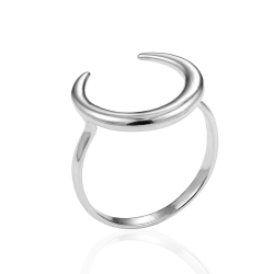 Ringe Glattes Silber Ring Silber - Mond