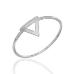 Bagues Argent Lisse Bague Argent - Triangle