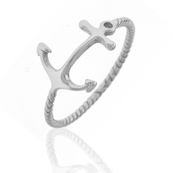 Ringe Glattes Silber Ring Silber - Anker