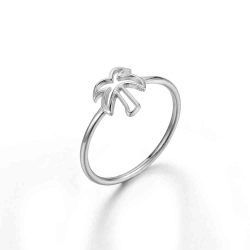 Ringe Glattes Silber Ring Silber - Palme