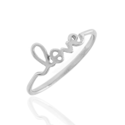 Ringe Glattes Silber Ring Silber - Love