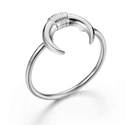 Bagues Argent Lisse Bague Argent - Corne