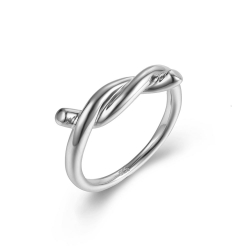 Ringe Glattes Silber Ring Silber - Knoten