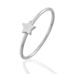 Anillo Plata Lisa Anillo Plata - Estrella 1.2mm