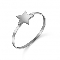 Anillo Plata Lisa Anillo Plata - Estrella 8mm