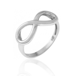 Bagues Argent Lisse Bague Argent - Infinity 20x6