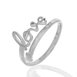 Ringe Glattes Silber Ring Silber - Love