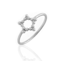 Bagues Argent Lisse Bague Argent - Étoile 8 mm