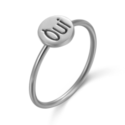 Ringe Glattes Silber Ring Silber - Oui 7 mm