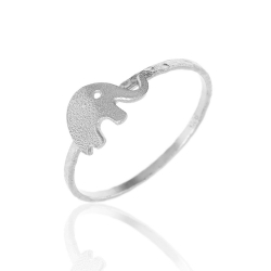 Ringe Glattes Silber Ring Silber - Elefant