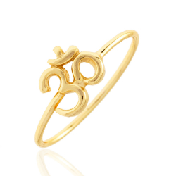 Ringe Glattes Silber Ring Silber - Om