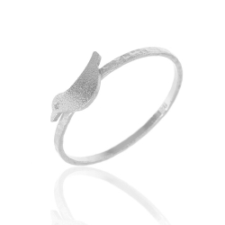 Anillo Plata Lisa Anillo Plata - Pajaro