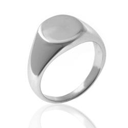 Bagues Argent Lisse Bague Argent - Plaque