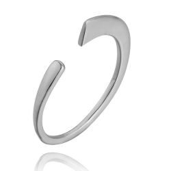 Ringe Glattes Silber Ring Silber - Offen