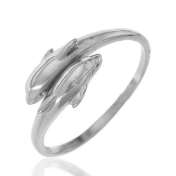 Bagues Argent Lisse Bague Argent - Dauphin