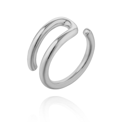 Ringe Glattes Silber Ring Silber - Offen