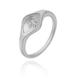 Bagues Argent Lisse Bague Argent - Soleil