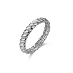 Ringe Glattes Silber Ring Silber - Geflochten