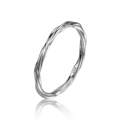 Ringe Glattes Silber Ring Silber - Geflochten