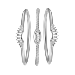 Bagues Argent Lisse Bague Argent - Triple