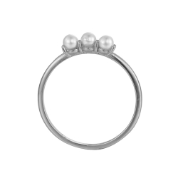 Bagues Argent Lisse Bague Argent - Perle