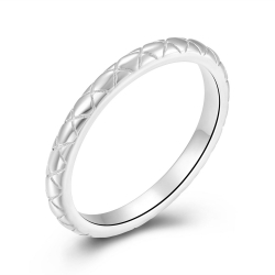 Ringe Glattes Silber Ring Silber - Zickzack