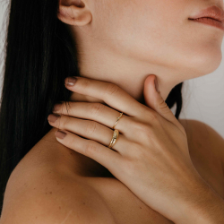 Bagues Argent Lisse Bague - Lune