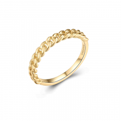 Silver Rings Link Ring - Gold Plated