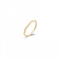 Silver Rings Bar Ring - Gold Plated