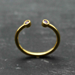 Silver Stone Rings Mineral Ring - 2mm