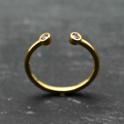 Bagues Argent Minéral Bague Minéral - 2 mm