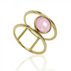Silver Stone Rings Mineral Ring - 18k Gold Plated and Rhodium Silver