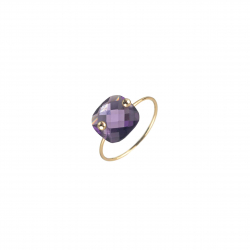 Anillo Plata Mineral Anillo Mineral - Plata Chapado Oro