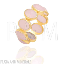 Silver Stone Rings Mineral Ring - Silver Gold Plated