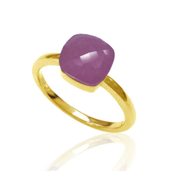 Silver Stone Rings Mineral Ring - Gold Plated and Rhodium Silver