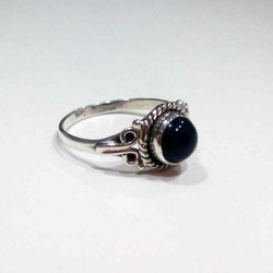 Silver Stone Rings Round Mineral Ring - 6mm