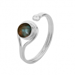 Ringe Silber Minerale Ring Mineral - 5 mm