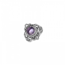 Silver Stone Rings Ring Mineral - Round 7,5mm - Plata