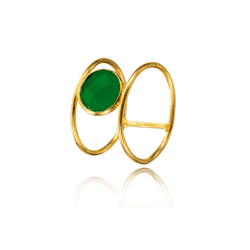Anillo Plata Mineral Anillo Plata Mineral - Bañado en Oro