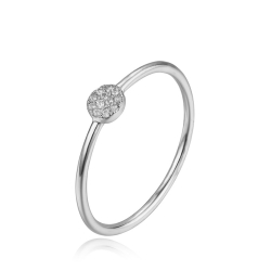 Silver Zircon Rings Zirconia Ring - Botton