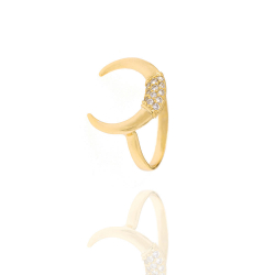 Silver Zircon Rings Zirconia Ring - Horn