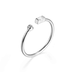 Ringe Silber Zirkonia Ring Zirkonia - Offen