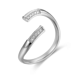 Silver Zircon Rings Zirconia Ring